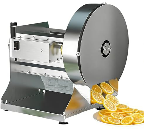 Electric and Manual Vegetable Slicer Machine, Commercial Food Processor with Stainless Steel Blades, Suction Cup Base for Onions, Carrots, Lemon, Cucumbers, Potatoes and Ham filamentous-2mm
