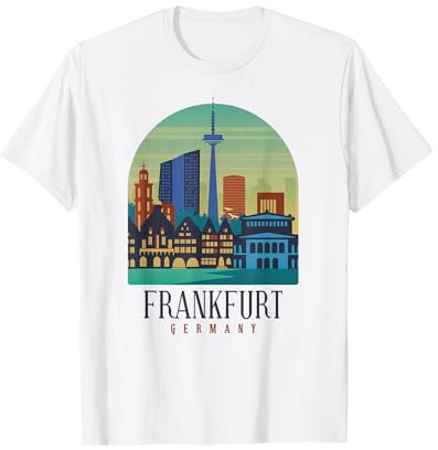Frankfurt Deutschland Skyline Deutschland Souvenir Geschenk T-Shirt