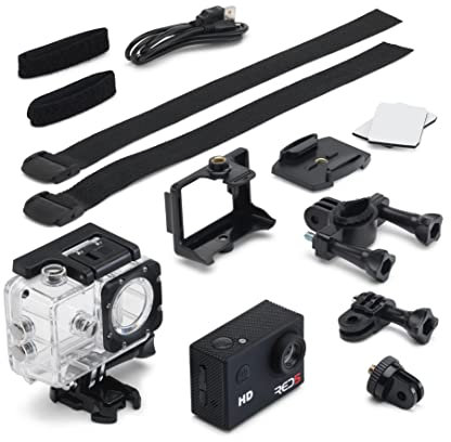 RED5 Mini Waterproof 30m Action Camera 2 Inch Screen Mounting Activity Camcorder