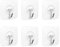 Ganchos Adhesivos Para Pared - 6 Piezas Gancho Adhesivo de 5 Kg (MáX.), Para Cocina, Colgar, Pared, Puerta, Albornoces, Colgador Toalla Baño Adhesivo (6 Piezas)