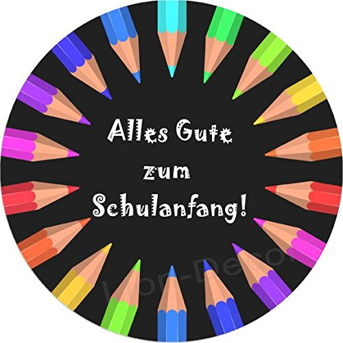Essbarer Tortenaufleger Schule5 / 20cm Ø