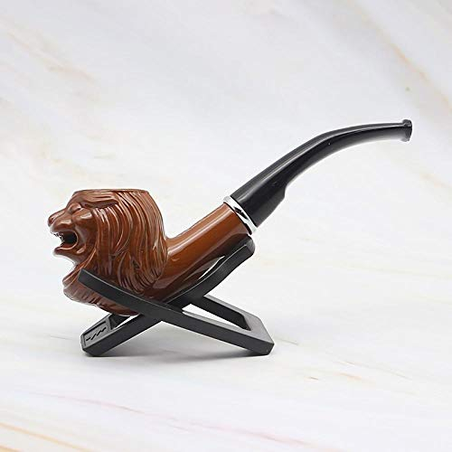 SlimpleStudio Tabakpfeife Lion Harzrohr Chimney Doppelfilter Lange Rohr herbes Rohr Zigarre Grinder Zigarettenspitze Pfeife