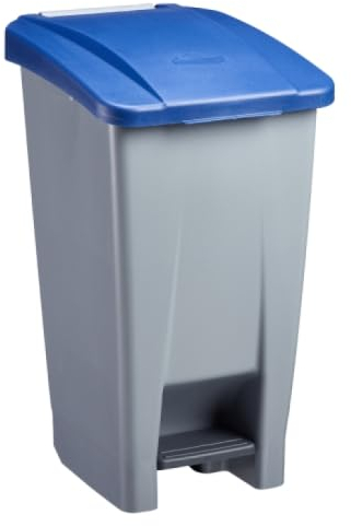 Poubelle mobile à pédale Mobily Green - 60l - bleu / gris