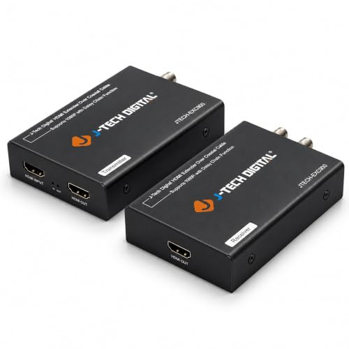 J-Tech Digital JTECH-EXC900 - Estensore HDMI su cavo coassiale a margherita, 250 m, RG6/RG7/RG11, 1080p, per CCTV, DVR, set top box