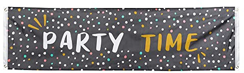 Boland 50353 - Banderola de poliéster Party Time, 50 x 180 cm, decoración para fiestas, decoración para Nochevieja o cumpleaños