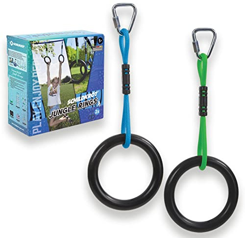 Schildkröt Jungle Ring Set, Jungle Line Zubehör, 2 Turnringe für Kinder und Erwachsene, Ninja Ringe, Gymnastikringe