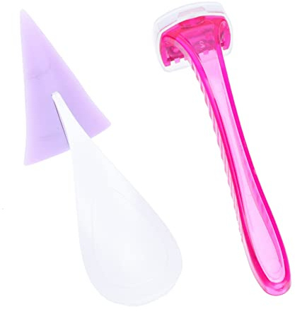 WOONEKY Damen Bikini Trimmer Satz Intimrasierer für Frauen 1 Satz ABS und Silikon Hautschonend Kompakt für Bikinizone