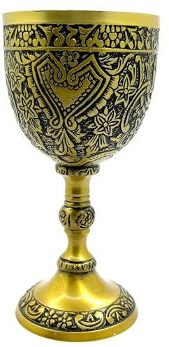 Morcomart Weinkelch aus Messing, Arthur König, Kelch, Kommunion, Kelch, mittelalterlich inspiriert