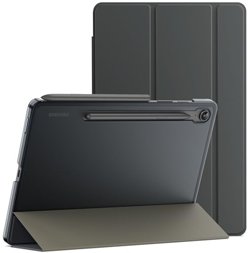 JETech Skyddsfodral för Galaxy Tab S10 Lite/S10 FE/S9 FE 10,9, Gray | Tunn Genomlysande Baksida, Tri-Fold Stativ, Automatisk Väckning/Sömn, Tunt och Stötsäkert