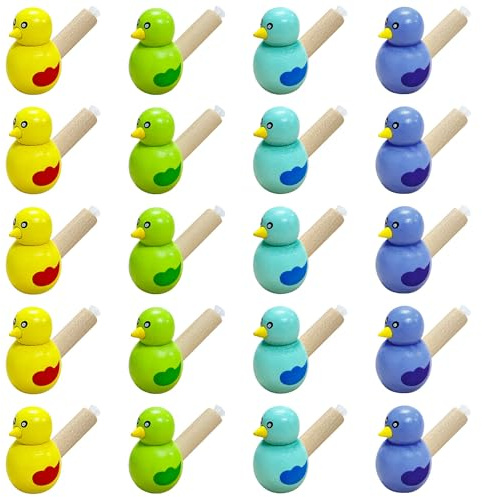 Vogelpfeife Kinder, 20 Stücke Pfeife Kinder, Vogel Pfeife Holz, Vogelpfeife, Holzpfeife Kindergeburtstag, Kinderspielzeug Pfeife, Partytröten Holzpfeifen, Pfeife Fuer Kinder(Zufällige Farbe)