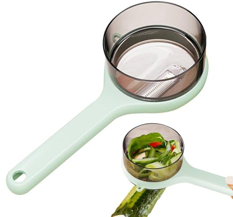 Pelapatate in acciaio inossidabile, pelapatate a prova di spruzzi con contenitore,Strumenti per sbucciare a prova di schizzi - Strumento multifunzionale per sbucciare frutta e verdura per casa, ristor