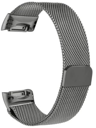 JUNCHENGBAO Metallband Kompatibel Mit Charge 5 Uhr Band Magnetisches Armband Ersatz Zubehör(Gray)