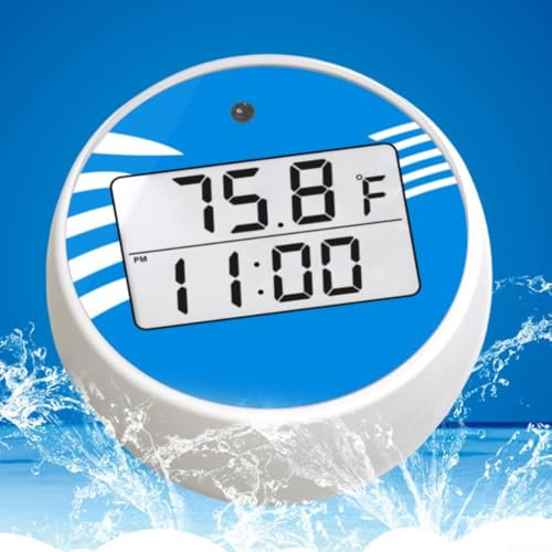 Schwimmendes Wasserthermometer, wasserdichtes Badethermometer, essentielles digitales Wasserthermometer für Eisbäder, ausgestattet mit Timer und Alarm