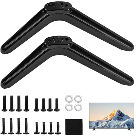 Supporto TV Universale Da Tavolo - Piedini e Gambe per Samsung e Altri Schermi Piatti Curvi LCD Da 40-50 Pollici - Base Con Viti
