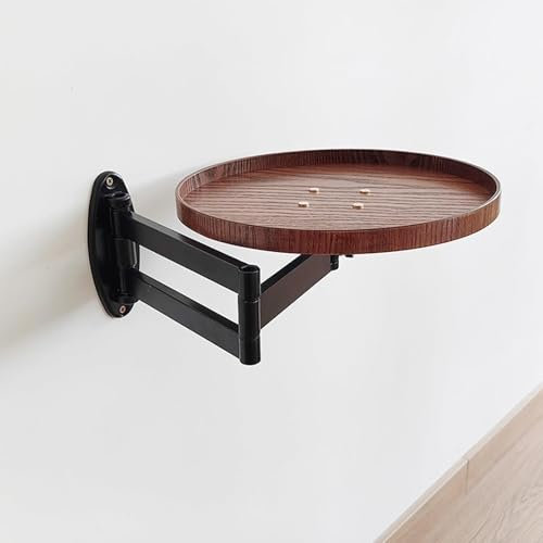 Klappbarer Wandtisch, Bett kleiner Klapptisch Wand, Küchenregal, beweglicher ausziehbarer klappbarer Couchtisch, hölzerner wandmontierter Multifunktionstisch für kleine Räume Schlafzimmer(Brown)