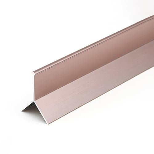 Raouoae Profilé d'angle en Aluminium pour Carrelage Protection des Bords pour Salle De Bain Cuisine Et Douche Rail De Transition 125 Cm* 2 Pièces Protecteur pour Carrelage Et Murs(Rose Gold,Small)