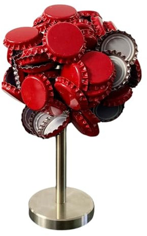 Magnetischer Kronkorkenbaum aus Edelstahl 100 Kronkorken Korkenbaum Magnetbaum Männer Bier Geschenk Sammler Stammtisch Partykeller Männerspielzeug Vatertag