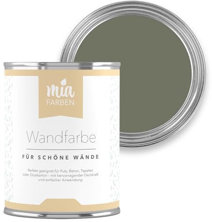 miafarben Wandfarbe für Wände & Tapeten 2,5L - sanfte, matte Farbtöne, hochdeckend (Sommerlicher Waldpfad)