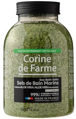 Corine de Farme Sali da Bagno Marini Calm Aloe Vera - Rilassamento e benessere - Idratazione e lenitivo naturale - 100% Ingredienti di origine naturale