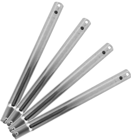 iplusmile Lot De 4 Pieds De Support De Poêle Amovibles Et Sectionnés Pour Poêle De Camping De Tente Argentés