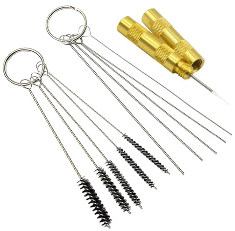 Huxibai Kit de Nettoyage pour aérographe | Accessoires pour aérographie, Outil à Aiguilles en Acier Inoxydable pour tuyaux et, Usage Domestique et
