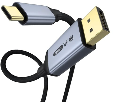 Câble USB C vers HDMI [Jusqu'à 4K, Câble Tressé] Adaptateur Cable USB Type-C vers HDMI Thunderbolt 3/4 Compatible pour iPhone15 Série MacBook Pro Air iPad Pro Air iMac S23 XPS 17 Huawei (2m)