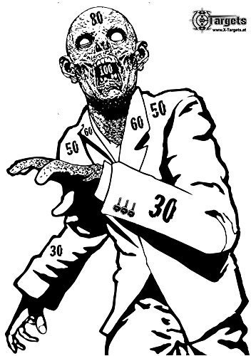 Große Zombie Zielscheiben Snobby / 50x70 cm/Papier 120g/m² (40 Stück)
