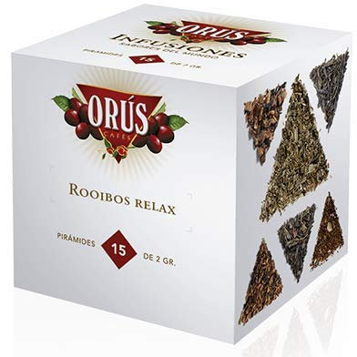 Infusiones Rooibos Relax - Rico en vitaminas y minerales, antioxidante, digestivo, efecto relajante - Cafés Orús.