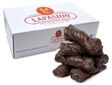 LAPASION - Lazos De Hojaldre Rellenos De Chocolate | Chocolates Crujientes Hojaldrados | Cubierta de Cacao | Postres Artesanos | 2.5 Kg