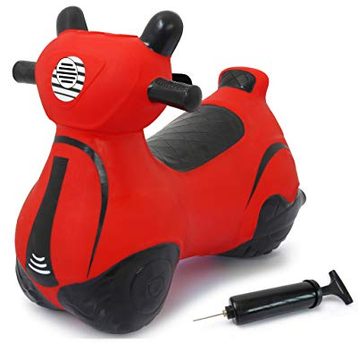 JAMARA 460572 Hüpfroller HoppyDoo - Spielzeug für Kinder, Hüpfspielzeug Baby Indoor/Outdoor, Geschenk für Kids, Gartenspielzeug, Pflegeleicht, Aufblasbar, BPA frei, mit Pumpe