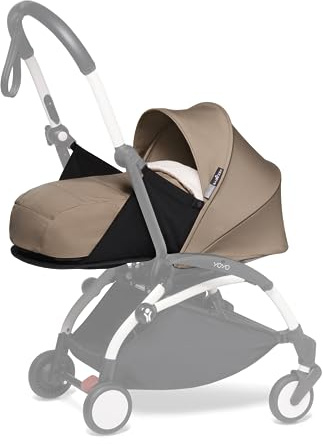 BABYZEN YOYO Pack nouveau-né 0+, Taupe - Comprend un matelas, une capote, un cale-tête et un couvre-pieds - Requiert un cadre YOYO2 (vendu séparément)