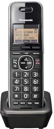 Panasonic Office Phone, Cordless Extension Handset Accessory to Connect Wirelessly to Expandable Base Station - KX-TGWA41B (Black)