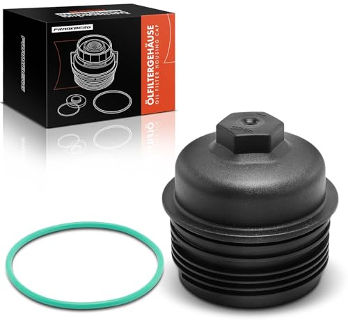 Frankberg Coperchio dell'alloggiamento del filtro dell'olio 057115433A | Compatibile con: A4 8EC, A8 4E2 4E8, A4 Allroad 8 km, A5 Sportback 8TA, A7 Sportback 4GA, Q7 4LB, A5 Cabriolet 8F7
