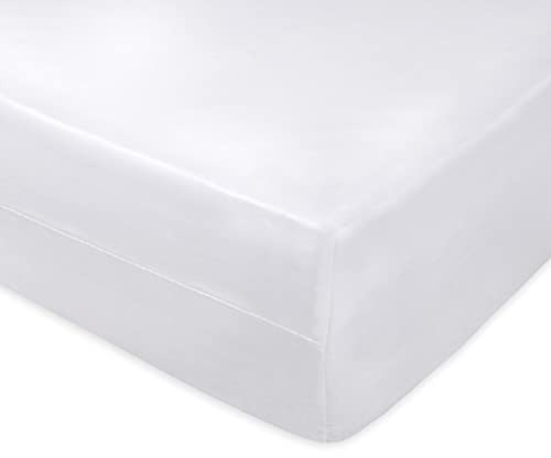 MERCURY TEXTIL - Matratzenbezug, Mikrofaser, Milbenschutz, antibakteriell, atmungsaktiv, dehnbar bis 25 cm Tiefe, mit Reißverschluss, für Bett von 90 cm