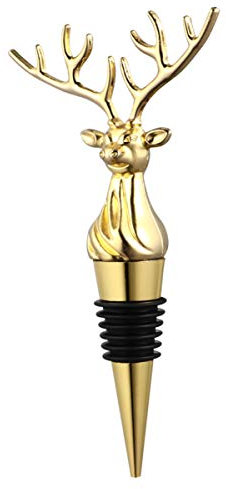 Cabilock 1 Stück Legierung Elch Form Flasche Elch Weinflaschenverschlüsse Für Weinhändler Gold-finish