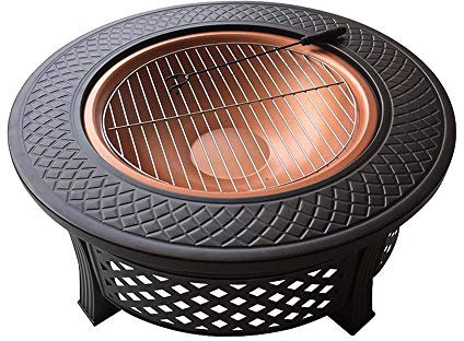 WANWEN Parrilla para Barbacoa al Aire Libre, Estufa de carbón Redonda, Estufa para Asar en el Patio, brasero de calefacción de carbón para el hogar, Mesa para Barbacoa Little Surprise