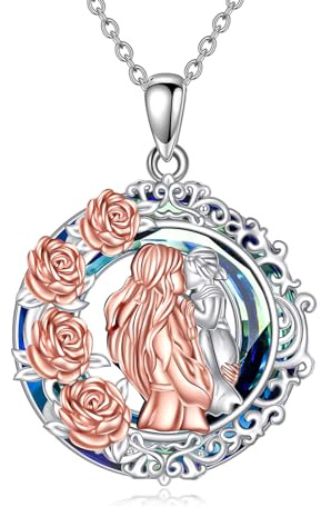 YAFEINI Mutter und Tochter Halskette 925 Sterling Silber Mutter Herz Halskette Weihnachten Geburtstag Anhänger Muttertag Kette Schmuck Geschenke für Mutter Tochter