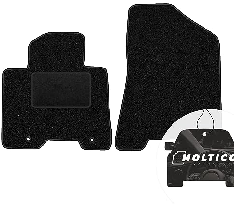 moto-MOLTICO Vorne Fußmatten Auto Velours Autoteppiche Schwarz Automatten Set 2-teilig passend für Kia Sportage IV Hyundai Tucson III 2015-2020