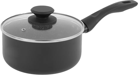 Progress Marble Ceramic Casseruola Antiaderente - Alluminio Ø 18 cm Pentola Con Coperchio, Rivestimento In Ceramica Marmorizzata, Manico Ergonomico, adatto per tutti i fornelli da cucina