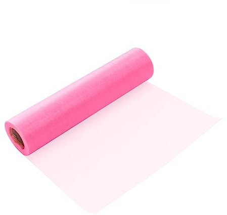 Operitacx Hochzeitsgaze Tüllrolle Mittelpink Dekoratives -Material Für Hochzeitsfeiern Veranstaltungen Ballblumen Raumdekoration Und Mehr