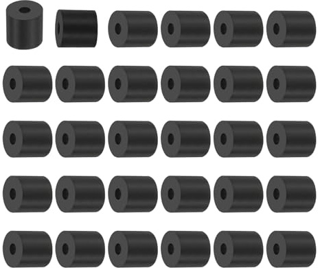 PATIKIL Spacer Gomma Multiuso, 50 Pz 0.2Id x 0.8Od x 0.6T Cuscinetti Isolanti Antivibrazioni Rotondi Neoprene Boccole Gomma Isolante Rondelle Distanziatrici per Bulloni Hvac Accessori