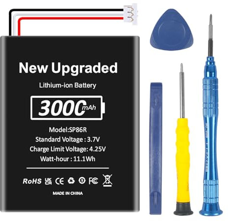 FLSTOR SP86R Battery for Playstation Vita, 3000 mAh Rechargeable Battery Replacement for Vita PSV 2000, PCH-2000, PCH-2007 Gaming Console with Whole Repair Tools (Not for PS Vita PCH-1000)
