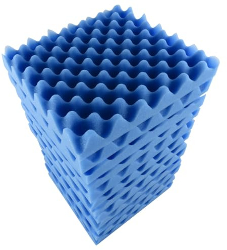Low Density Acoustic Foam Panels, Soundproofing Wall Panels for Home Studio Theater Office Use, 12 Pieces 30x30x5cm Blue