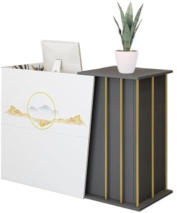 CXFSCD Empfangstresen, Rezeption mit Schreibtisch, Thekentisch, einfacher moderner Supermarkt, Convenience-Salon, Bekleidungsgeschäft, KassiererRezeption für die Lobby(Size:100cm,Color:Eiche)