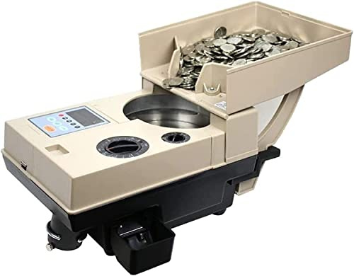 JIQHOHX Money Counter Count Detector Money Fast Banknote Pound Cash Machine High Speed Coin Sorting Machine for Coins of Different Diameters and Thicknesses
