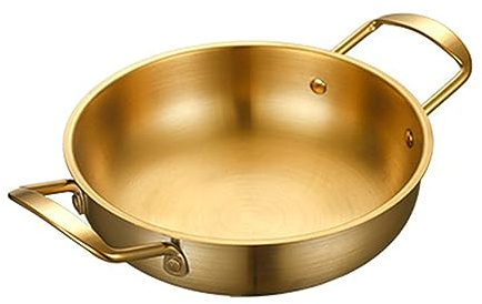 Ceramic Cooking Pot ，Small Copper Saucepans Korean Ramen Noodle Bowl with Handles - 18-30cm Stainless Steel