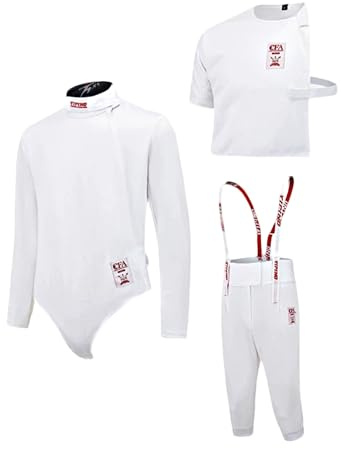 LYXBKSW Fechtausrüstung 3-teiliges Set, 450N Fechtuniform, Jacke, Weste und Hose, Unisex Fechtanzug-Set, für das Tägliche Training von Fechtern(Right Hand,52#)