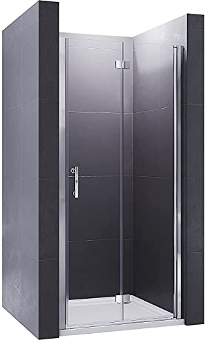 ELEGANT 800mm Bifold Shower Door Glass Shower Enclosure Reversible Cubicle Door