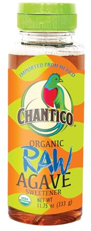 Chantico Agave Sweetener (Raw, 11.75oz Bottle, Single Pack) Organic Low-Calorie Sweetener with a Premium Food Taste - Sugar Substitute and Honey Replacement