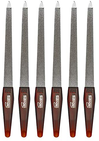 May 6x Saphir Nagelfeile Solingen 18cm für Fingernägel | 6er Set Original Saphir-Nagelfeilen (18 cm) aus Solingen inkl. Blister. Ideal für den Vorrat